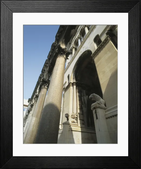 Framed Print : CROATIA. SPLIT. Split. Cathedral. Entrance gate into the cathedral. Lions. AISA / Everett Collection**US SALES ONLY**