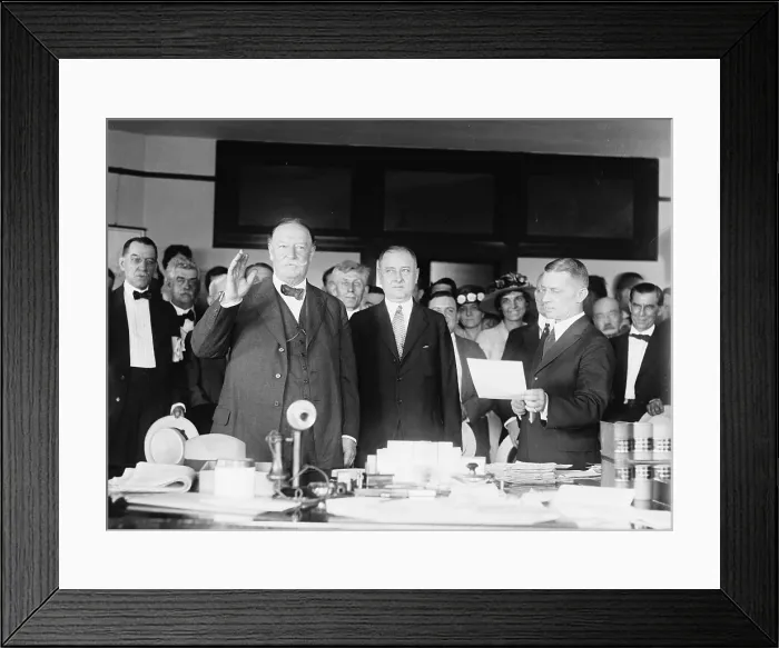 Framed Print : Ex-President William Howard Taft (1857-1930) sworn in as chief justice of the United States in 1921 Framed Print : Ex-President William Howard Taft (1857-1930) sworn in as chief justice of the United States in 1921