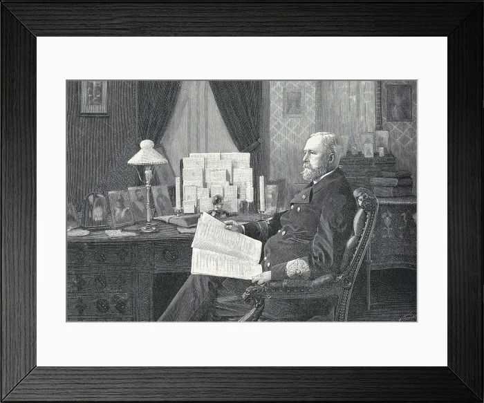 Framed Print : Oscar II (1829-1907). King of Sweden (1872-1807) and Norway (1872-1905). Engraving. 'L'Illustration.' January 23rd1904.. Engraving