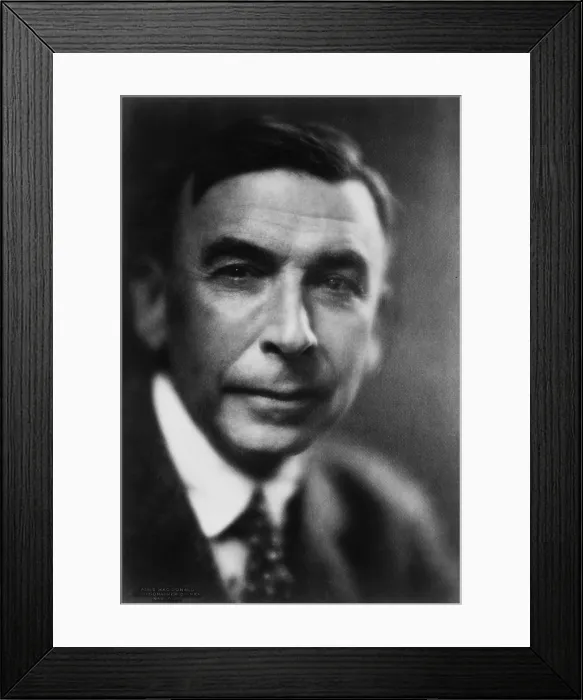 Framed Print : Booth Tarkington (1869-1946) American novelist, set many of his works in the Midwest. 1919