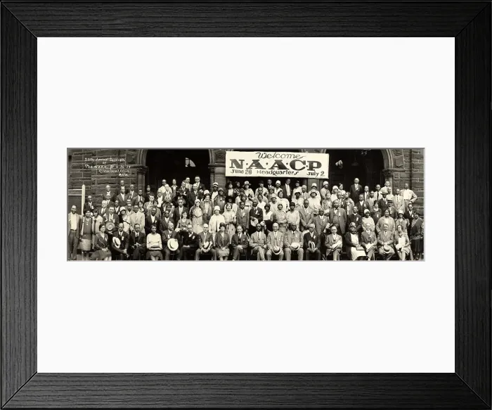 Framed Print : 20th Annual session of the N.A.A.C.P. W.E.B. DuBois (bottom, 5th from left), James Weldon Johnson (bottom, 6th from left). Cleveland, Ohio June 26, 1929