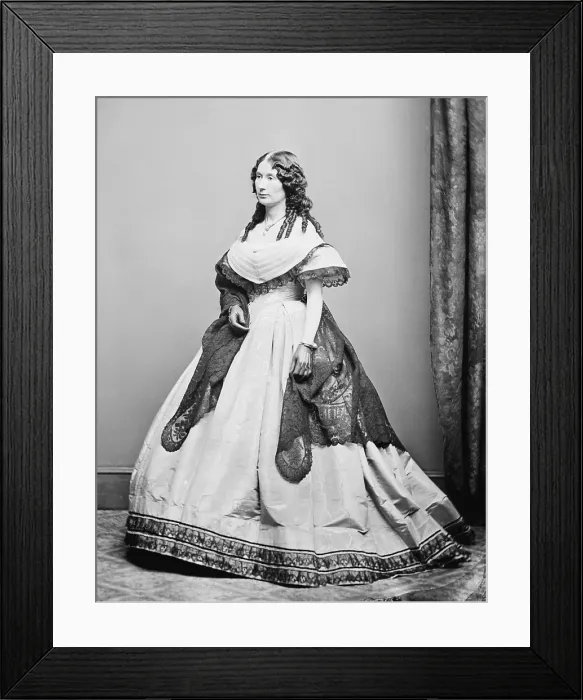 Framed Print : Laura Keene (1820-1873), English born actress, managed the theater company that performed OUR AMERICAN COUSIN at Ford's Theater when Lincoln was assassinated in 1865