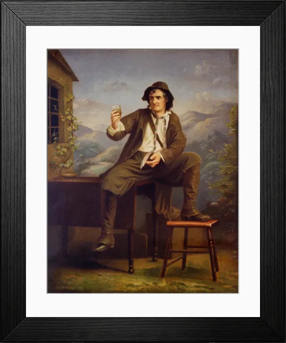 Framed Print : Joseph Jefferson (1829-1905), American actor, in scene from the play, RIP VAN WINKLE