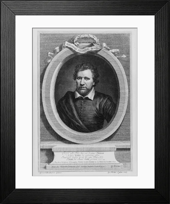 Framed Print : Benjamin Johnson (1665-1742, English actor. Engraving after portrait by Gerrit van Honthorst. Ca. 1730) Framed Print : Benjamin Johnson (1665-1742, English actor. Engraving after portrait by Gerrit van Honthorst. Ca. 1730)