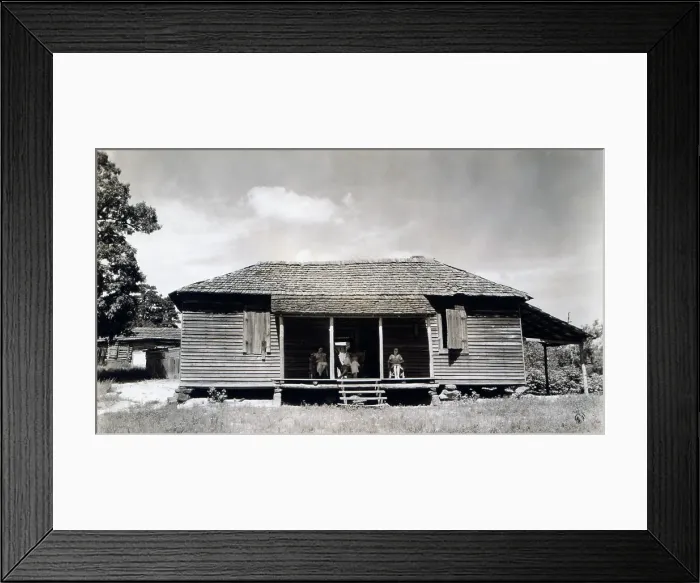 Framed Print : The family home of Floyd Burroughs, cotton sharecropper. Hale County, Alabama. Published in the book, Let Us Now Praise Famous Men'. photograph by Walker Evans, 1936