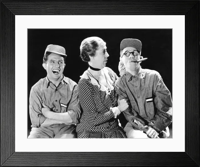 Framed Print : HOLD EM JAIL, from left: Bert Wheeler, Edna May Oliver, Robert Woolsey, 1932