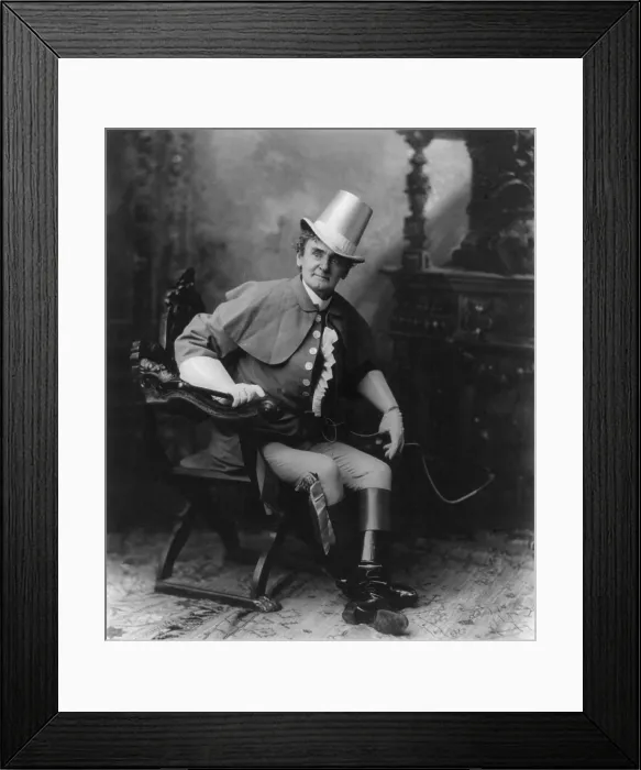 Framed Print : Joseph Jefferson (1829-1905), American actor, wearing theatrical costume as the cowardly Bob Acres in Richard Brinsley Sheridan's THE RIVALS. 1896