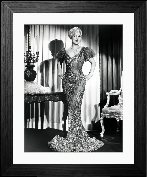 Framed Print : SHE DONE HIM WRONG, Mae West (in a gown by Edith Head), 1933