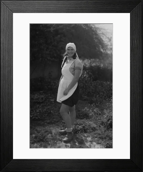 Framed Print : Davora Rushkin, immigrant from Poland in a girls kibbutz at Borochov, Palestine, named after one of the founders of Zionist socialism, Ber Borochov (1881-1917). Ca. 1920s