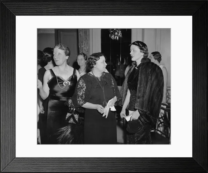 Framed Print : Hattie Caraway, woman senator from Arkansas, at a Washington D.C. party, ca. 1936 Framed Print : Hattie Caraway, woman senator from Arkansas, at a Washington D.C. party, ca. 1936