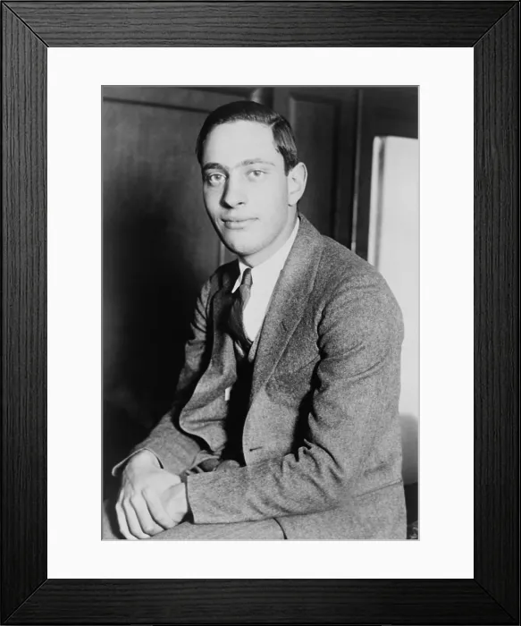 Framed Print : Nathan Leopold, Jr. (1904-1971) one of two Chicago rich kids who killed 14 year old Bobby Franks for the intellectual challenge posed by committing the perfect crime
