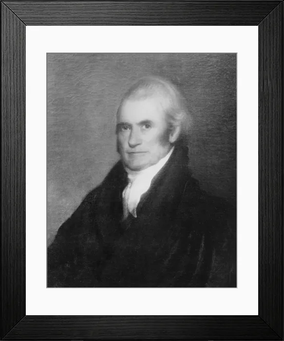 Framed Print : John Marshall (1755-1835), the 4th Chief Justice of the U.S. who served for 34 years and established the role of the Supreme Court in American government