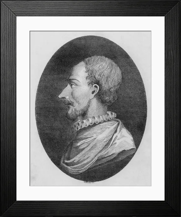 Framed Print : Torquato Tasso (1544-1595) Italian poet wrote the epic GERUSALEMME LIBERATA (Jerusalem Liberated), 1581, about the First Crusade and the European conquest of Jerusalem in 1099