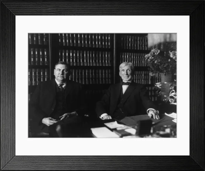 Framed Print : Joseph McKenna, Associate Justice of the Supreme Court, with his successor, Harlan Fiske Stone. 1925