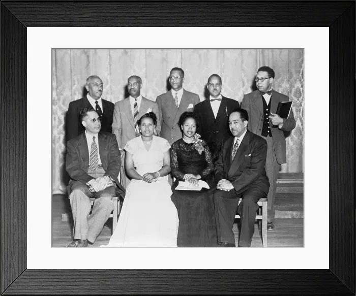 Framed Print : African American Poets at Jackson State College festival in 1945. Seated in front row, l Framed Print : African American Poets at Jackson State College festival in 1945. Seated in front row, l