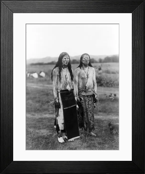 Framed Print : Cheyenne Sun dance pledgers-- Oklahoma. Photo by Edward Curtis c1910 Framed Print : Cheyenne Sun dance pledgers-- Oklahoma. Photo by Edward Curtis c1910