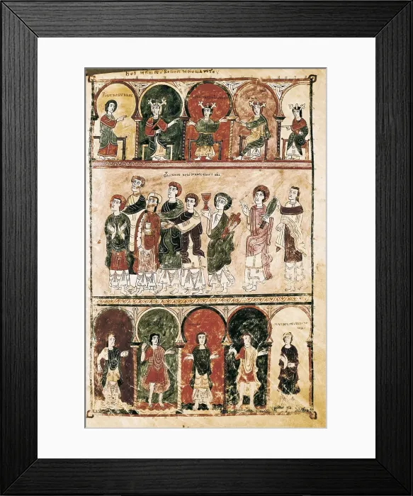 Framed Print : AISA / Everett Collection Beatus of Girona. 976. Sheet 6, depiction of Saint John the Evangelist Framed Print : AISA / Everett Collection Beatus of Girona. 976. Sheet 6, depiction of Saint John the Evangelist