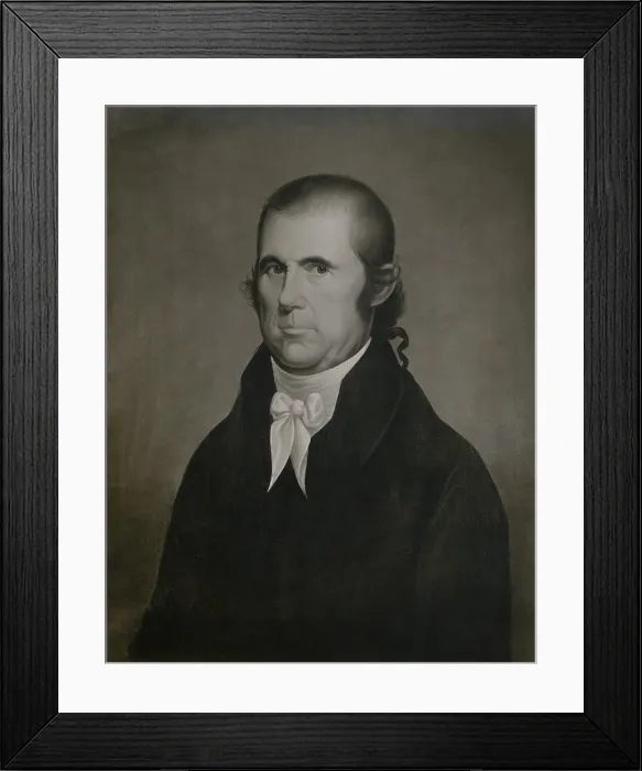 Framed Print : John Marshall (1755-1835), the Chief Justice of the U.S. Portrait by Cephas Thompson (1775-1856), a self taught American painter. Ca. 1810