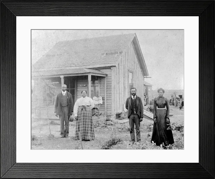 Framed Print : Nicodemus, Kansas. A colony of free African Americans. Homesteaders ca. 1880-1890s Framed Print : Nicodemus, Kansas. A colony of free African Americans. Homesteaders ca. 1880-1890s