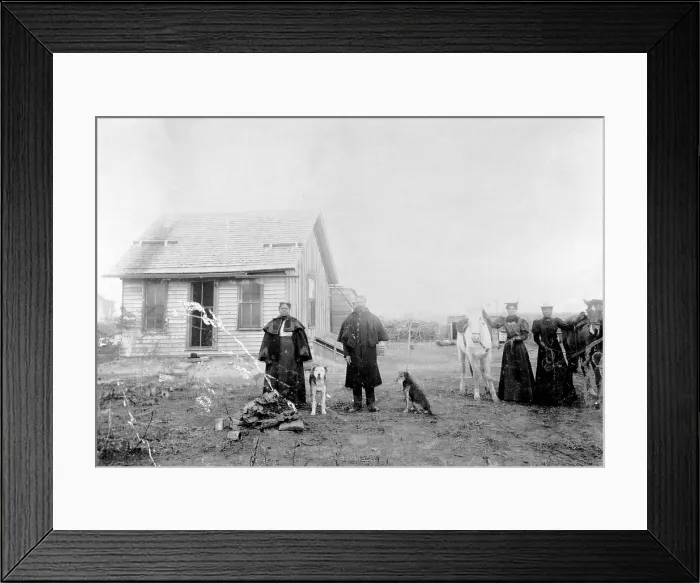 Framed Print : Nicodemus, Kansas. A colony of free African Americans. Homesteaders ca. 1880-1890s Framed Print : Nicodemus, Kansas. A colony of free African Americans. Homesteaders ca. 1880-1890s