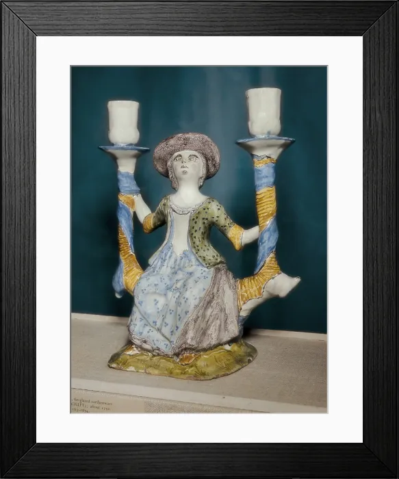 Framed Print : Candlestick (18th c.). Dutch school. Ceramics. UNITED KINGDOM. London. Victoria and Albert Museum. Proc: NETHERLANDS. Delft. AISA / Everett Collection (17543)**US SALES ONLY** Framed Print : Candlestick (18th c.). Dutch school. Ceramics. UNITED KINGDOM. London. Victoria and Albert Museum. Proc: NETHERLANDS. Delft. AISA / Everett Collection (17543)**US SALES ONLY**