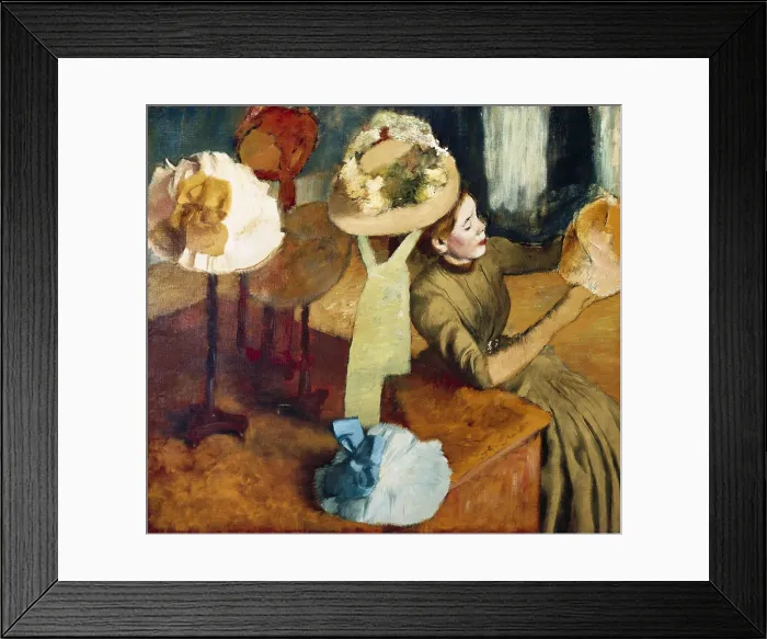 Framed Print : DEGAS, Edgar (1834-1917). The Millinery Shop. 1884-1890. Impressionism. Oil on canvas. UNITED STATES OF AMERICA. Chicago. Art Institute of Chicago