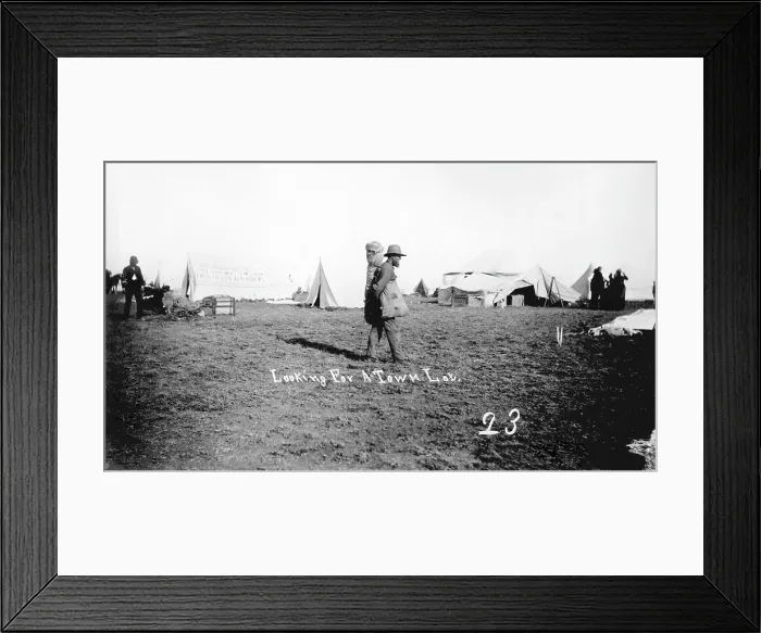 Framed Print : Looking for a town lot, Guthrie, Oklahoma, photograph, 1889 Framed Print : Looking for a town lot, Guthrie, Oklahoma, photograph, 1889