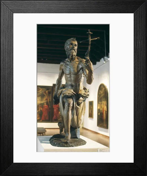 Framed Print : TORRIGIANO, Pietro (1472-1528). Saint Jerome. 1525. Renaissance art. Sculpture on wood. SPAIN. Sevilla. Fine Arts Museum. AISA / Everett Collection**US SALES ONLY**