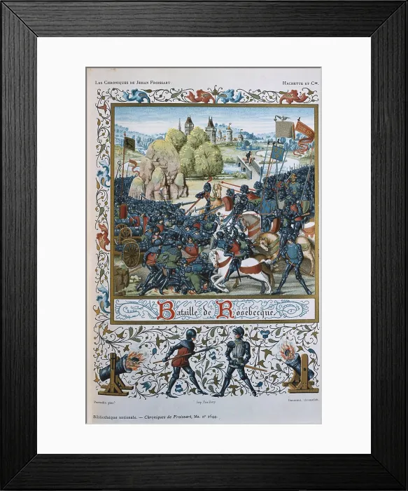 Framed Print : Hundred Years War. Battle of Roosebeke of November 27, 1382