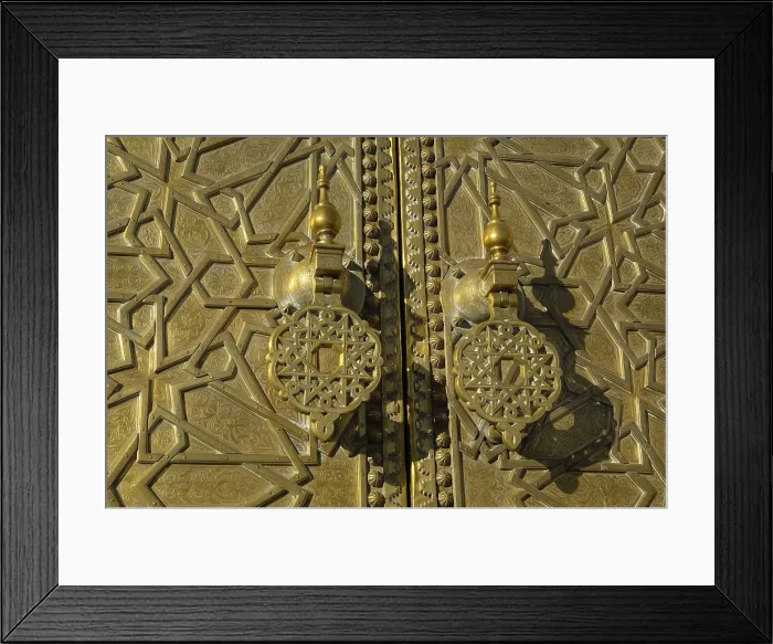 Framed Print : MOROCCO. Fes. Royal Palace. Doorknocker of the Royal Palace. AISA / Everett Collection**US SALES ONLY**
