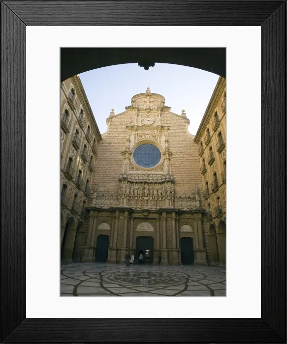 Framed Print : SPAIN. Monistrol de Montserrat. Monastery of Montserrat. Faade of the Montserrat Basilica. AISA / Everett Collection**US SALES ONLY**