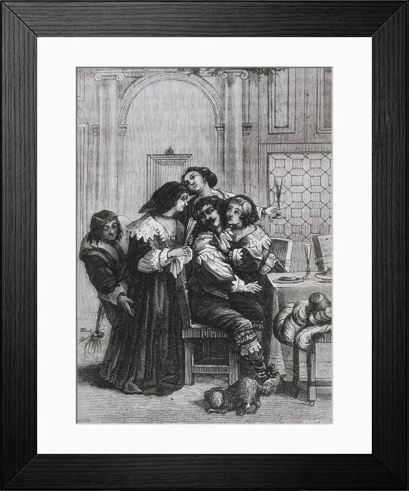 Framed Print : Illustration of a brothel during 17th c. Engraving. - Iberfoto / Everett Collection (320822)**US SALES ONLY** Framed Print : Illustration of a brothel during 17th c. Engraving. - Iberfoto / Everett Collection (320822)**US SALES ONLY**