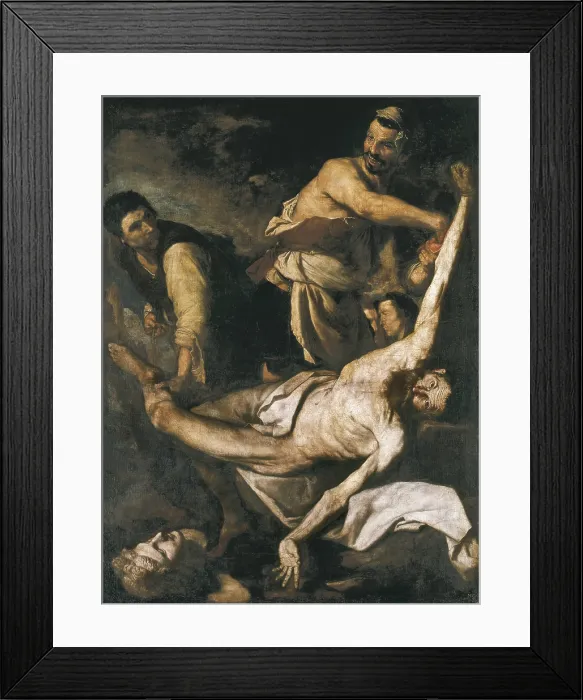 Framed Print : RIBERA, Jose (1588-1652). Martyrdom of St Bartholomew. 1644. Work from the Spanish gallery of Luis Felipe de Orleans at Paris. The plot flows the Golden Legend. Baroque art Framed Print : RIBERA, Jose (1588-1652). Martyrdom of St Bartholomew. 1644. Work from the Spanish gallery of Luis Felipe de Orleans at Paris. The plot flows the Golden Legend. Baroque art