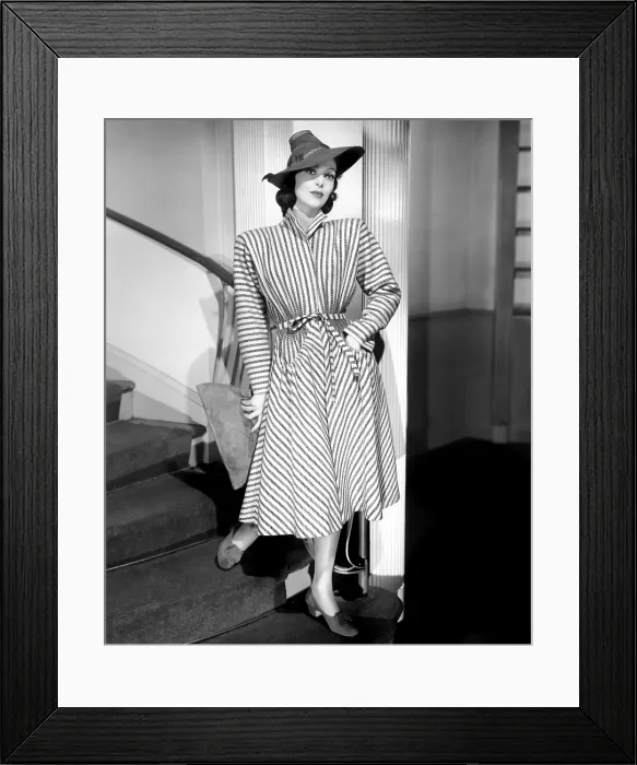 Framed Print : THE DOCTOR TAKES A WIFE, Loretta Young, in a navy-and-white wool coat by Irene, 1940 Framed Print : THE DOCTOR TAKES A WIFE, Loretta Young, in a navy-and-white wool coat by Irene, 1940