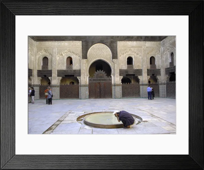 Framed Print : MOROCCO. Fes. Ablution fountain in Bou Inania Madrasah. AISA / Everett Collection**US SALES ONLY** Framed Print : MOROCCO. Fes. Ablution fountain in Bou Inania Madrasah. AISA / Everett Collection**US SALES ONLY**