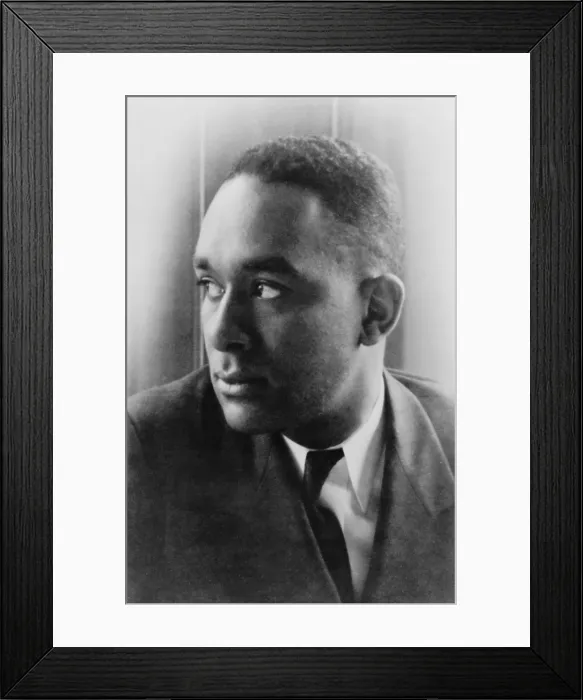 Framed Print : Richard Wright (1908-1960), novelist depicted African-American life in a racist society in which he grew up. 1940