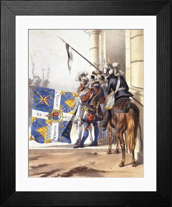 Framed Print : Army of France (reign of Louis XIII).Switzerland cavalry. 1610-1643. Engraving. AISA / Everett Collection (36)**US SALES ONLY**