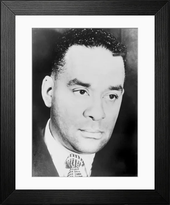 Framed Print : Richard Wright (1908-1960), 1957 portrait of the African-American novelist, the year he published 'White Man, Listen Framed Print : Richard Wright (1908-1960), 1957 portrait of the African-American novelist, the year he published 'White Man, Listen