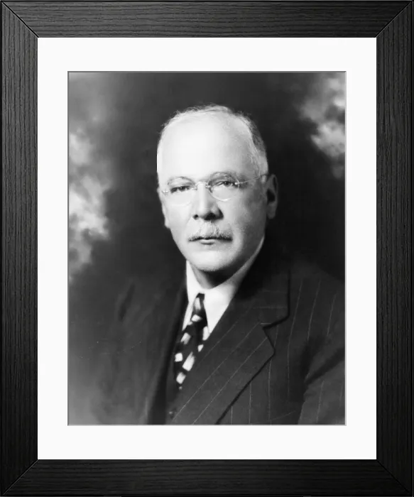 Framed Print : Hans von Kaltenborn (1878-1965), American radio journalist incorporated analysis and background into his vivid broadcasts in the 1930s and 1940s