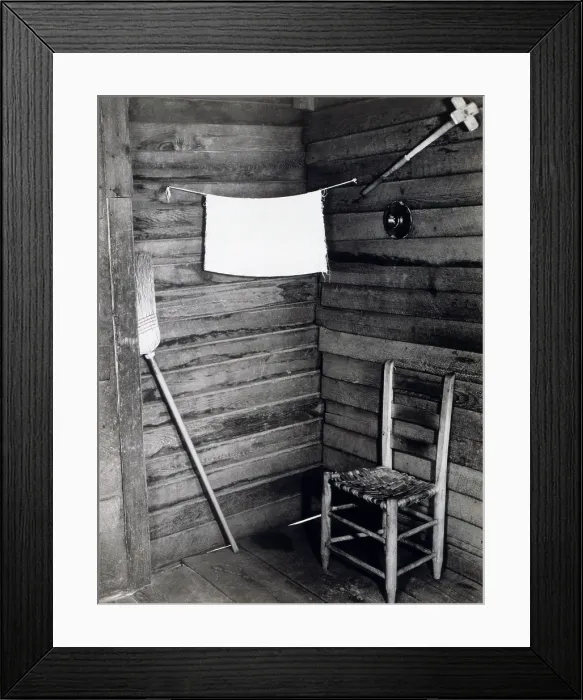 Framed Print : The corner of the kitchen in the home of Floyd Burroughs, cotton sharecropper Hale County, Alabama. Published in the book, Let Us Now Praise Famous Men Framed Print : The corner of the kitchen in the home of Floyd Burroughs, cotton sharecropper Hale County, Alabama. Published in the book, Let Us Now Praise Famous Men