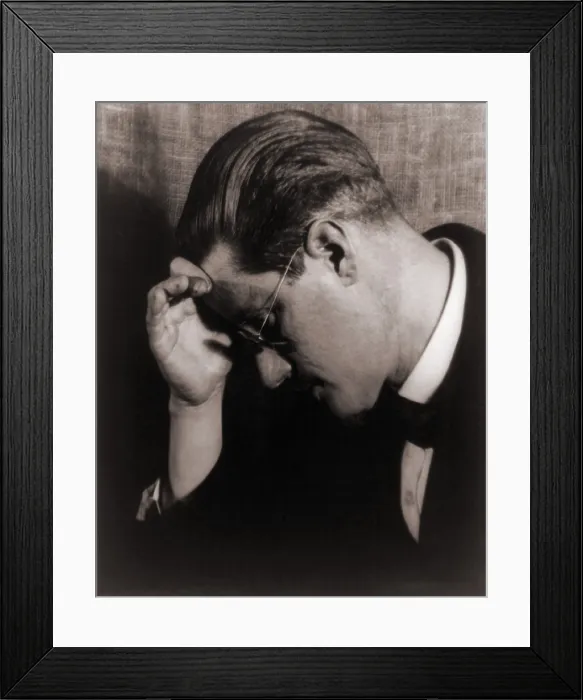 Framed Print : James Joyce (1882-1941), Irish writer and author of ULYSSES (1922) and FINNEGANS WAKE (1939) in 1922 portrait