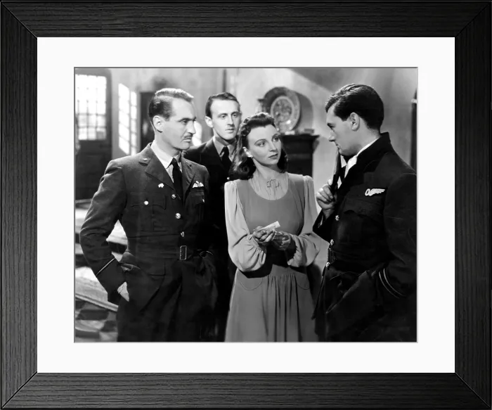 Framed Print : ONE OF OUR AIRCRAFT IS MISSING, from left: Eric Portman, Hugh Burden, Pamela Brown, Hugh Williams, 1942