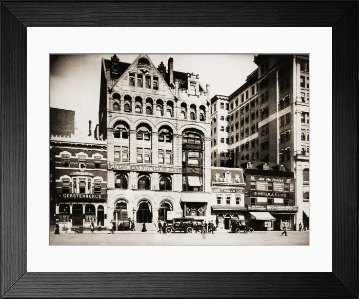 Framed Print : The Washington Post Building in Washington, D.C. Ca. 1910 Framed Print : The Washington Post Building in Washington, D.C. Ca. 1910