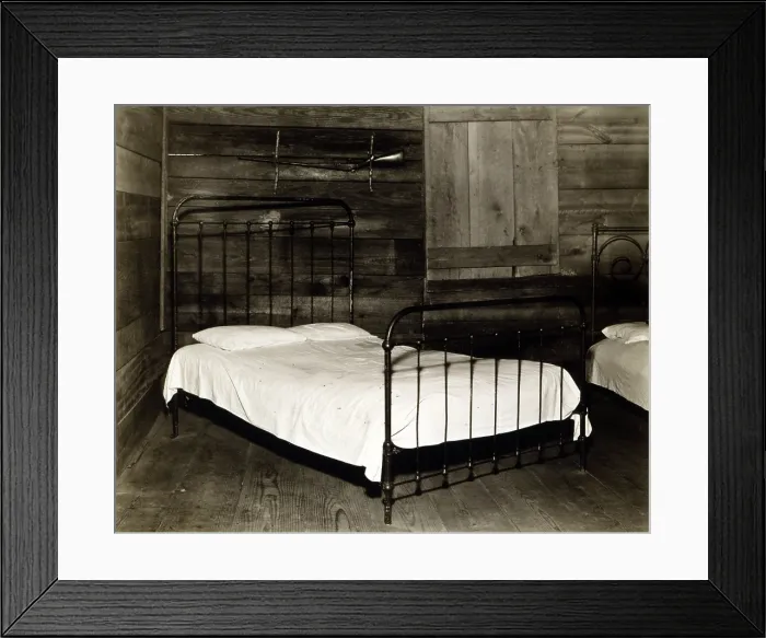 Framed Print : The bedroom of Floyd Burroughs, cotton sharecropper, Hale County, Alabama. Hale County, Alabama. Published in the book, Let Us Now Praise Famous Men Framed Print : The bedroom of Floyd Burroughs, cotton sharecropper, Hale County, Alabama. Hale County, Alabama. Published in the book, Let Us Now Praise Famous Men