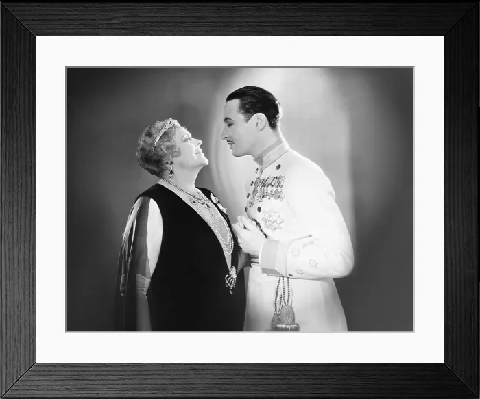 Framed Print : ONE ROMANTIC NIGHT, from left, Marie Dressler, Rod La Rocque, 1930
