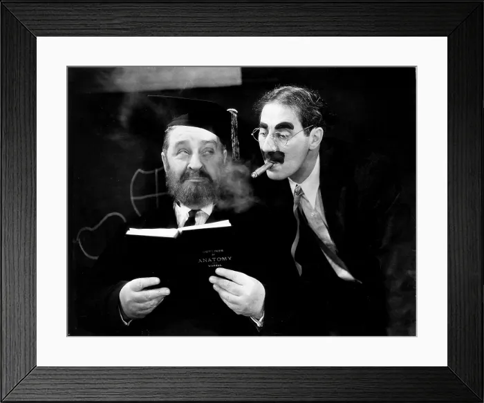 Framed Print : HORSE FEATHERS, from left, Robert Grieg, Groucho Marx, 1932