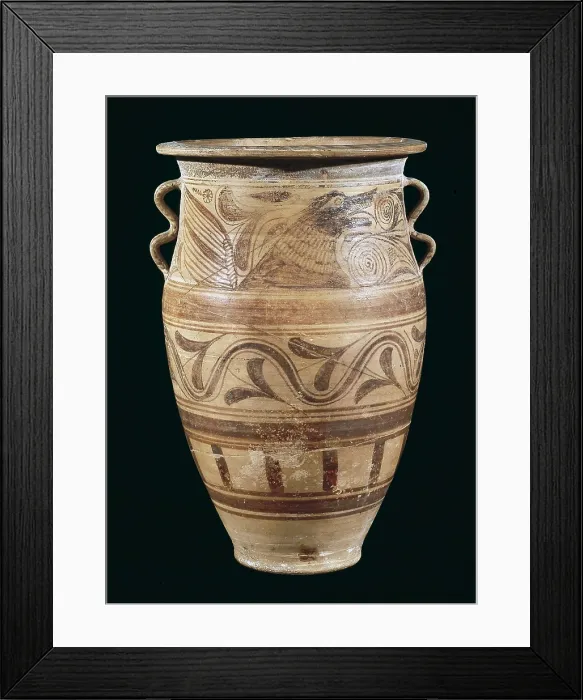 Framed Print : Iberian urn. 3rd-2nd c. BC. Iberian art. Ceramics. SPAIN. Madrid. National Museum of Archaeology. Proc: SPAIN. Archena. AISA / Everett Collection**US SALES ONLY**