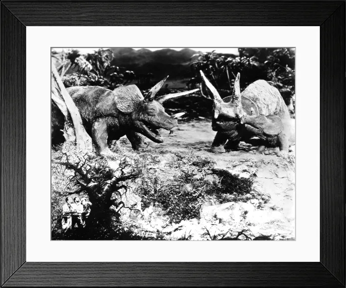 Framed Print : THE LOST WORLD, Triceratops, 1925