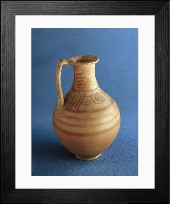 Framed Print : Jug. 4th-3rd c. BC. Iberian art. Ceramics. SPAIN. Madrid. National Museum of Archaeology. Proc: SPAIN. Archena. AISA / Everett Collection**US SALES ONLY**