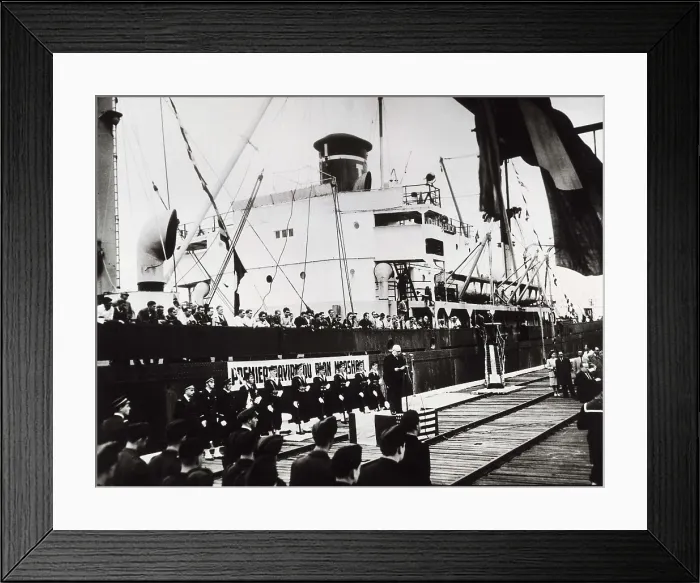 Framed Print : Arrival of the Marshall Plan to France (1948). AISA / Everett Collection**US SALES ONLY** Framed Print : Arrival of the Marshall Plan to France (1948). AISA / Everett Collection**US SALES ONLY**
